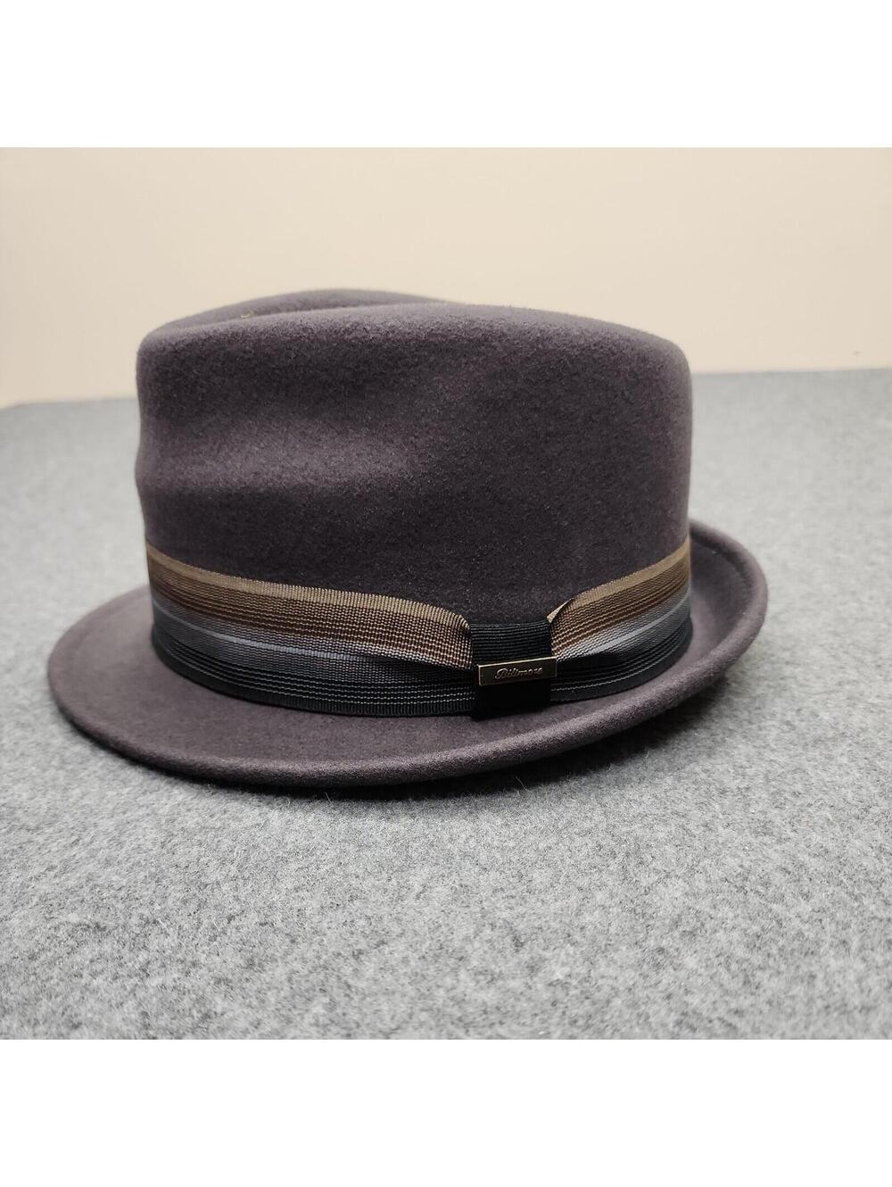 1917 Biltmore Mens Fedora Hat Brown All Wool Medium